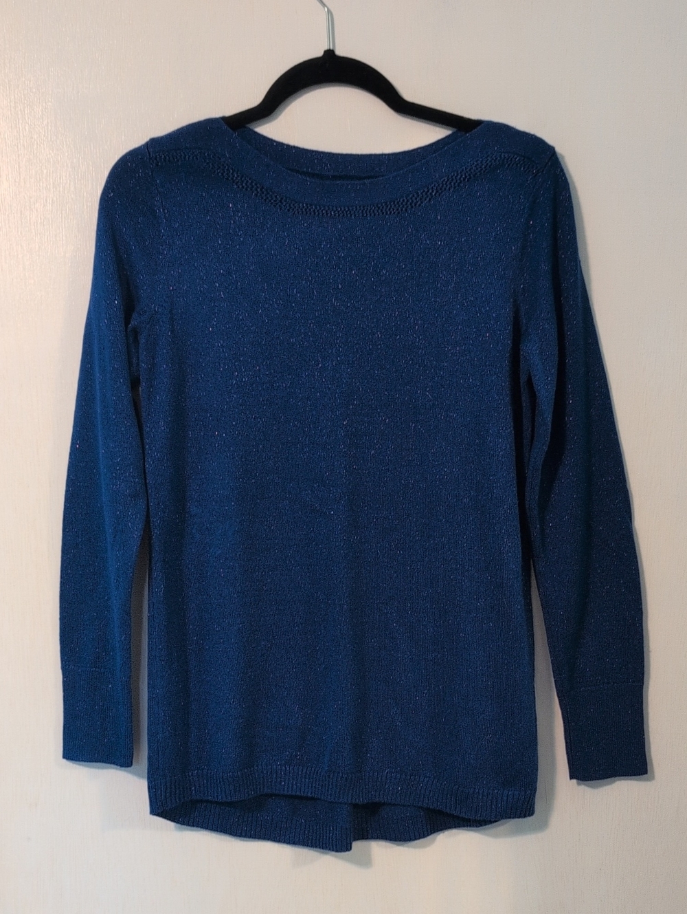 Apt. 9 Women's Navy Sparkle Crewneck Sweater